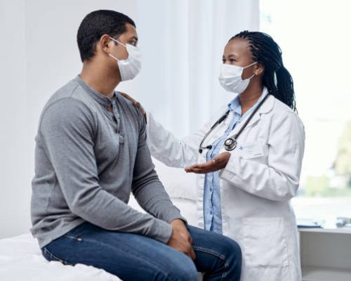 Shot of a doctor having a consultation with a patient
